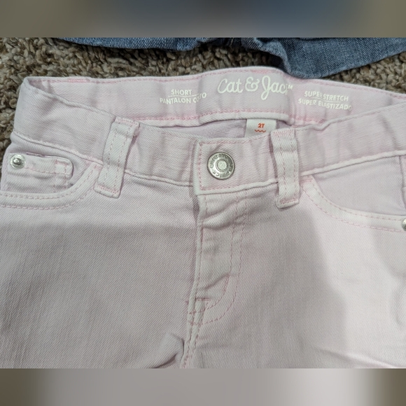 2t shorts cat & jack glitter jean and lace eyelet - Picture 4 of 10